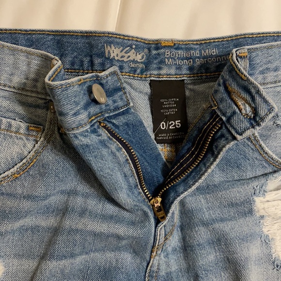 *SOLD*Distressed Mid-Rise Denim Cut-Offs - Picture 11 of 11
